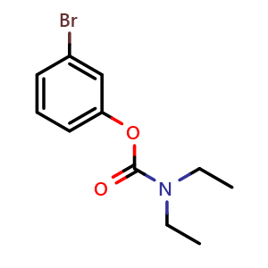 Chemical structure of Carbamic acid, N,N-diethyl-, 3-bromophenyl ester , CAS 863870-72-8, AChemBlock X180213