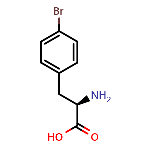 Chemical structure of D-4-Bromophenylalanine , CAS 62561-74-4, AChemBlock X180224