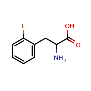 Chemical structure of DL-2-Fluorophenylalanine , CAS 2629-55-2, AChemBlock X180245