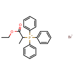 Chemical structure of ethoxycarbonylethyltriphenylphosphonium bromide , CAS 42843-94-7, AChemBlock X180254