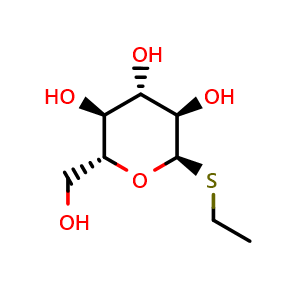 Chemical structure of Ethyl 1-thio-α-D-glucopyranoside , CAS 13533-58-9, AChemBlock X180263