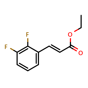 Chemical structure of Ethyl 2,3-difluorocinnamate , CAS 375368-90-4, AChemBlock X180294