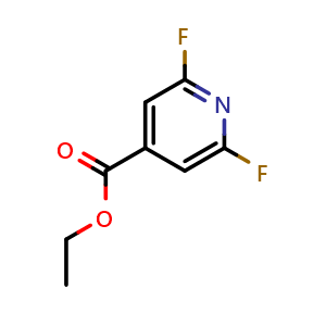 Chemical structure of Ethyl 2,6-difluoroisonicotinate , CAS 1214363-13-9, AChemBlock X180319