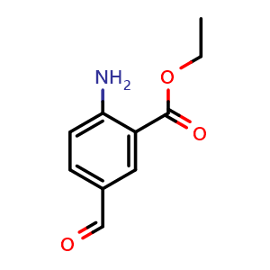 Chemical structure of Ethyl 2-amino-5-formylbenzoate , CAS 2060035-83-6, AChemBlock X180324