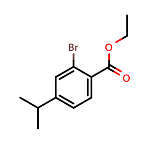 Chemical structure of Ethyl 2-bromo-4-isopropylbenzoate , CAS 2734774-52-6, AChemBlock X180333