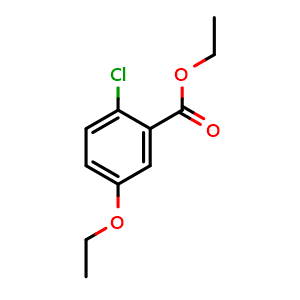 Chemical structure of ethyl 2-chloro-5-ethoxybenzoate , CAS 2734772-75-7, AChemBlock X180349