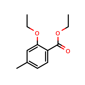 Chemical structure of Ethyl 2-ethoxy-4-methylbenzoate , CAS 88709-17-5, AChemBlock X180359