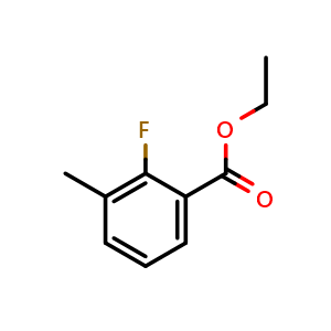 Chemical structure of Ethyl 2-fluoro-3-methylbenzoate , CAS 1214363-24-2, AChemBlock X180371