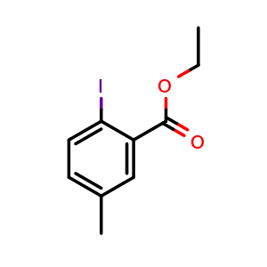 Chemical structure of Ethyl 2-iodo-5-methylbenzoate , CAS 933585-44-5, AChemBlock X180394