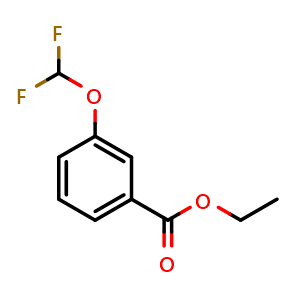 Chemical structure of Ethyl 3-(difluoromethoxy)benzoate , CAS 773135-28-7, AChemBlock X180460