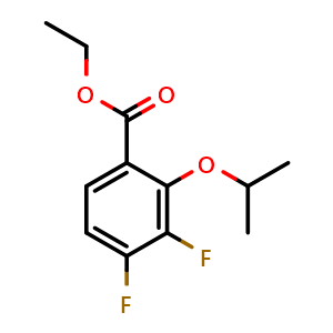 Chemical structure of Ethyl 3,4-difluoro-2-isopropoxybenzoate , CAS 2109969-32-4, AChemBlock X180465