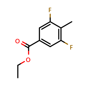 Chemical structure of Ethyl 3,5-difluoro-4-methylbenzoate , CAS 1806321-00-5, AChemBlock X180470