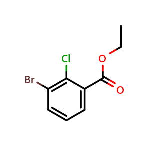 Chemical structure of Ethyl 3-bromo-2-chlorobenzoate , CAS 1261791-50-7, AChemBlock X180483