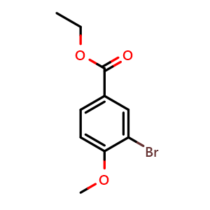 Chemical structure of Ethyl 3-bromo-4-methoxybenzoate , CAS 460079-82-7, AChemBlock X180491