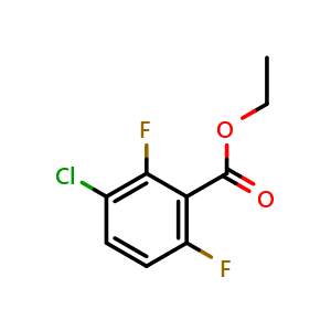 Chemical structure of Ethyl 3-chloro-2,6-difluorobenzoate , CAS 773135-47-0, AChemBlock X180504