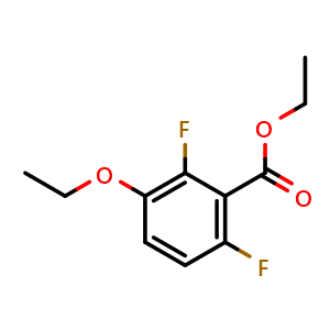 Chemical structure of Ethyl 3-ethoxy-2,6-difluorobenzoate , CAS 2385483-15-6, AChemBlock X180516
