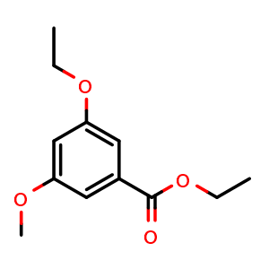Chemical structure of Ethyl 3-ethoxy-5-methoxybenzoate , CAS 205534-88-9, AChemBlock X180521