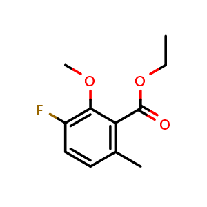 Chemical structure of Ethyl 3-fluoro-2-methoxy-6-methylbenzoate , CAS 913723-90-7, AChemBlock X180528