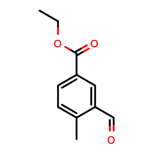 Chemical structure of Ethyl 3-formyl-4-methylbenzoate , CAS 2059948-43-3, AChemBlock X180532