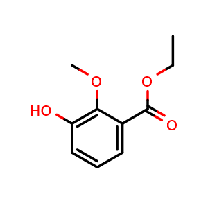 Chemical structure of Ethyl 3-hydroxy-2-methoxybenzoate , CAS 1261673-65-7, AChemBlock X180535