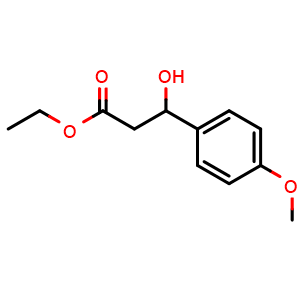 Chemical structure of Ethyl 3-hydroxy-3-(4-methoxyphenyl)propanoate , CAS 70200-19-0, AChemBlock X180544