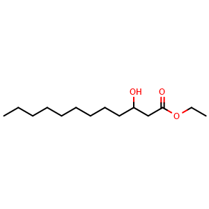 Chemical structure of Ethyl 3-hydroxydodecanoate , CAS 183613-15-2, AChemBlock X180550