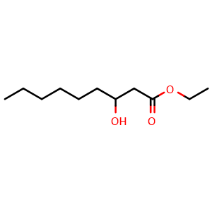 Chemical structure of Ethyl 3-hydroxynonanoate , CAS 26257-80-7, AChemBlock X180552
