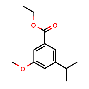Chemical structure of Ethyl 3-isopropyl-5-methoxybenzoate , CAS 2114131-51-8, AChemBlock X180556