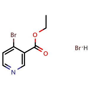 Chemical structure of Ethyl 4-bromonicotinate hydrobromide , CAS 2586126-96-5, AChemBlock X180585