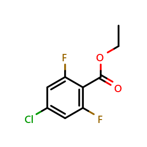 Chemical structure of Ethyl 4-chloro-2,6-difluorobenzoate , CAS 773139-38-1, AChemBlock X180588