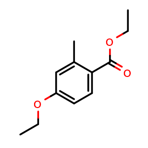 Chemical structure of Ethyl 4-ethoxy-2-methylbenzoate , CAS 23676-15-5, AChemBlock X180603