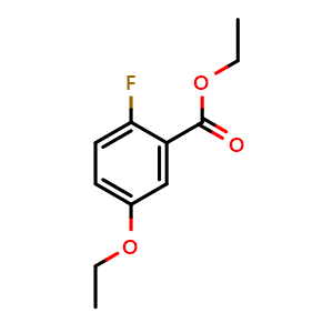 Chemical structure of Ethyl 5-ethoxy-2-fluorobenzoate , CAS 2252451-79-7, AChemBlock X180675