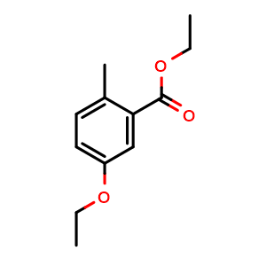Chemical structure of Ethyl 5-ethoxy-2-methylbenzoate , CAS 2624417-59-8, AChemBlock X180676