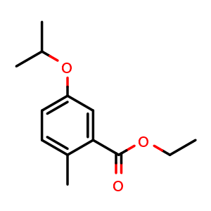 Chemical structure of Ethyl 5-isopropoxy-2-methylbenzoate , CAS 2586127-59-3, AChemBlock X180684