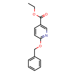 Chemical structure of Ethyl 6-(benzyloxy)nicotinate , CAS 24903-81-9, AChemBlock X180689