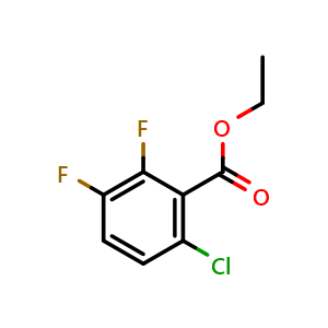 Chemical structure of ethyl 6-chloro-2,3-difluorobenzoate , CAS 1805224-98-9, AChemBlock X180695