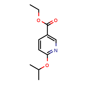 Chemical structure of Ethyl 6-isopropoxynicotinate , CAS 1696816-70-2, AChemBlock X180705