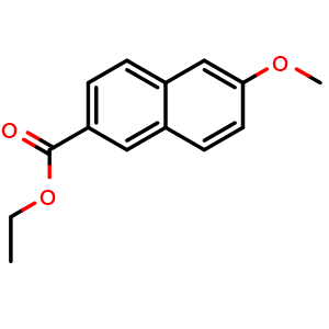 Chemical structure of Ethyl 6-methoxy-2-naphthoate , CAS 6297-10-5, AChemBlock X180707
