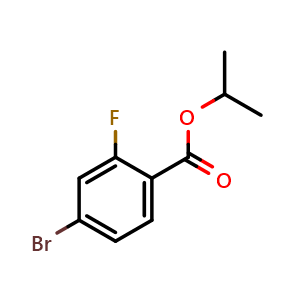 Chemical structure of Isopropyl 4-bromo-2-fluorobenzoate , CAS 1456234-21-1, AChemBlock X180729