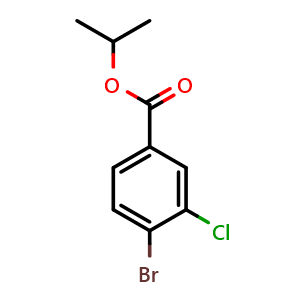 Chemical structure of Isopropyl 4-bromo-3-chlorobenzoate , CAS 1255778-51-8, AChemBlock X180730