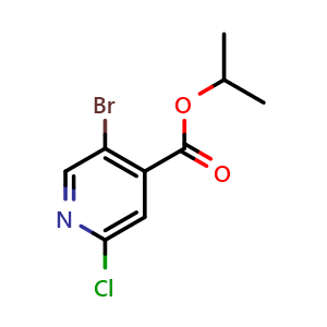 Chemical structure of Isopropyl 5-bromo-2-chloroisonicotinate , CAS 1882662-23-8, AChemBlock X180731