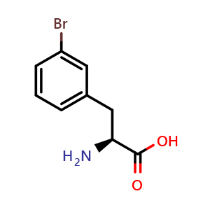Chemical structure of L-3-Bromophenylalanine , CAS 82311-69-1, AChemBlock X180739