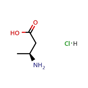 Chemical structure of L-beta-homoalanine-hydrochloride , CAS 58610-41-6, AChemBlock X180743