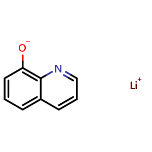 Chemical structure of lithium 8-hydroxyquinolinate , CAS 25387-93-3, AChemBlock X180746