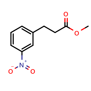 Chemical structure of methyl (RS)-3-(3-nitrophenyl)propionate , CAS 22768-05-4, AChemBlock X180753