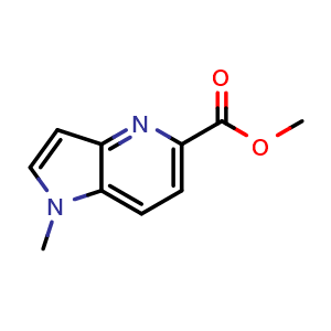 Chemical structure of methyl 1-methyl-1H-pyrrolo[3,2-b]pyridine-5-carboxylate , CAS 1956370-67-4, AChemBlock X180759