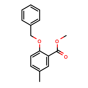 Chemical structure of Methyl 2-(benzyloxy)-5-methylbenzoate , CAS 424791-16-2, AChemBlock X180782