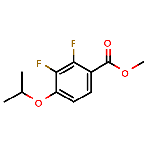 Chemical structure of Methyl 2,3-difluoro-4-isopropoxybenzoate , CAS 2504203-50-1, AChemBlock X180793
