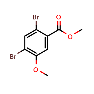 Chemical structure of Methyl 2,4-dibromo-5-methoxybenzoate , CAS 875246-05-2, AChemBlock X180800