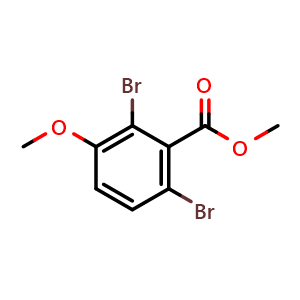 Chemical structure of Methyl 2,6-dibromo-3-methoxybenzoate , CAS 2383066-83-7, AChemBlock X180815